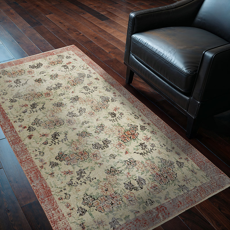 Alfombra Vintage Turca Anudada a Mano - 109 cm x 188 cm - K0082627