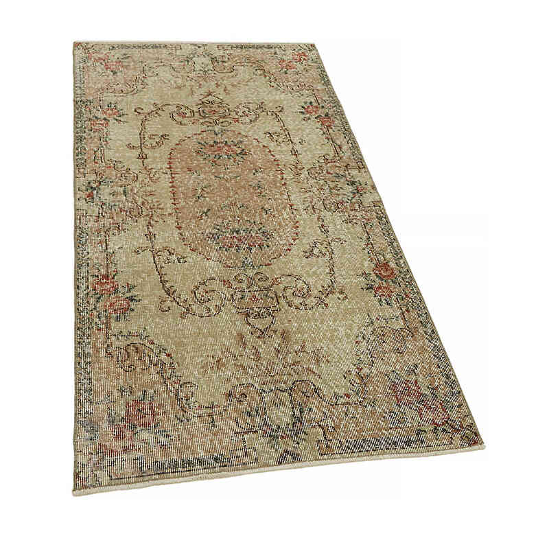 Alfombra Vintage Turca Anudada a Mano - 88 cm x 173 cm - K0082629