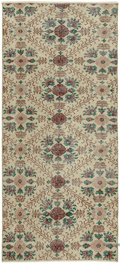 Vintage Turkish Hand-Knotted Rug - 2' 9" x 6'  (33" x 72")