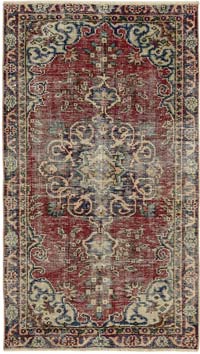 Alfombra Vintage Turca Anudada a Mano - 87 cm x 151 cm
