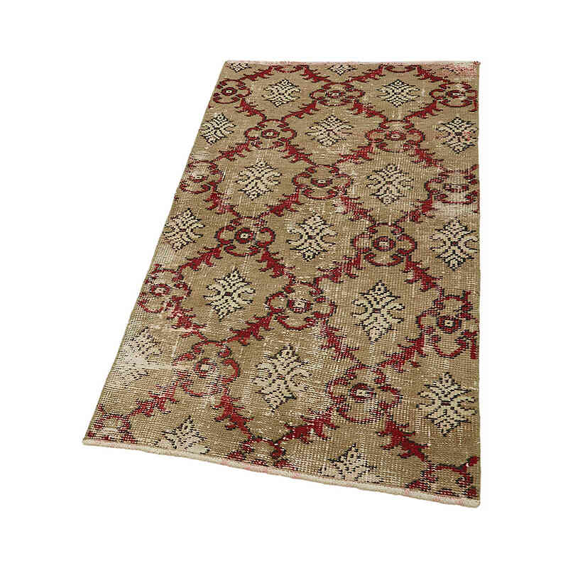 El Dokuma Vintage Halı - 74 cm x 135 cm - K0082638