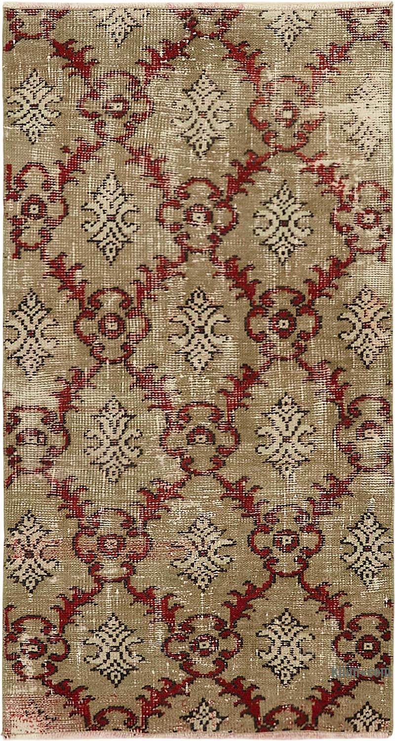 El Dokuma Vintage Halı - 74 cm x 135 cm - K0082638