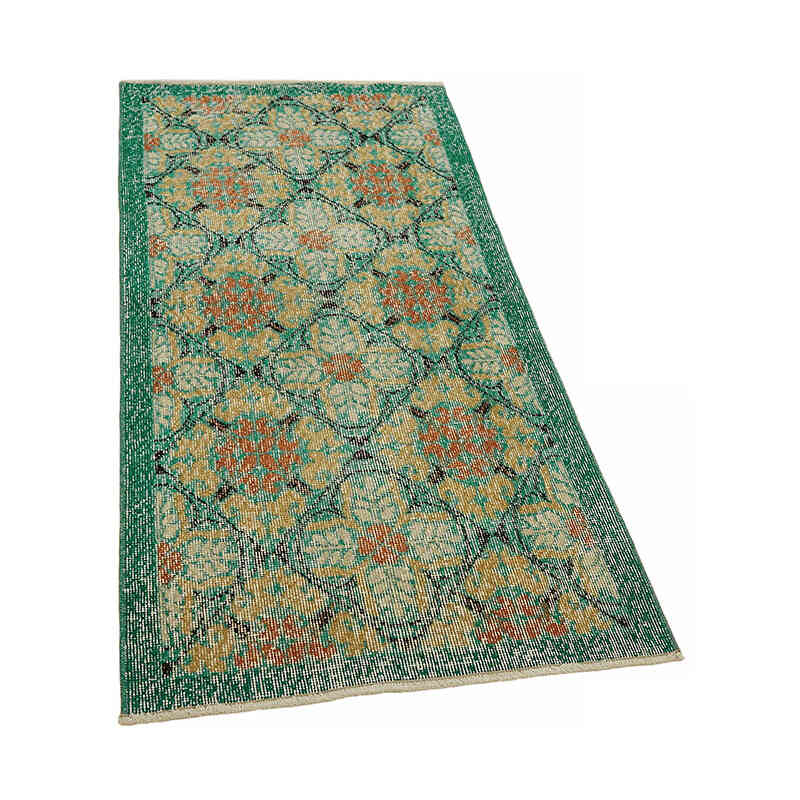 Alfombra Vintage Turca Anudada a Mano - 76 cm x 154 cm - K0082640