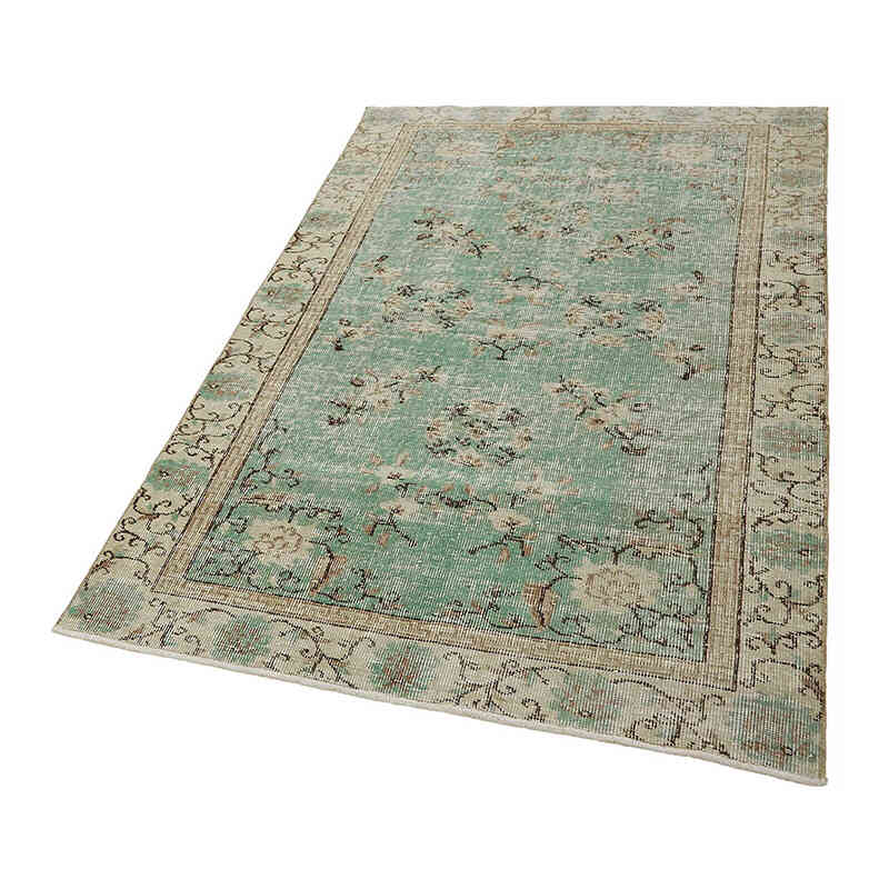 Alfombra Vintage Turca Anudada a Mano - 109 cm x 181 cm - K0082650