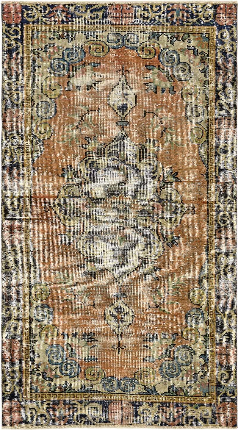 El Dokuma Vintage Halı - 102 cm x 180 cm - K0082652