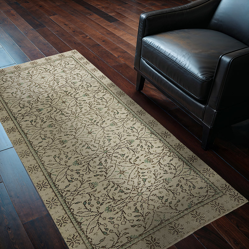 Alfombra Vintage Turca Anudada a Mano - 100 cm x 185 cm - K0082658
