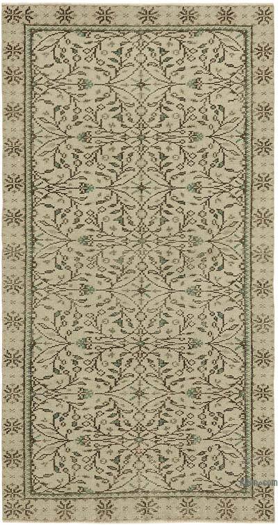 Alfombra Vintage Turca Anudada a Mano - 100 cm x 185 cm