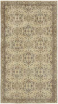 Alfombra Vintage Turca Anudada a Mano - 129 cm x 234 cm