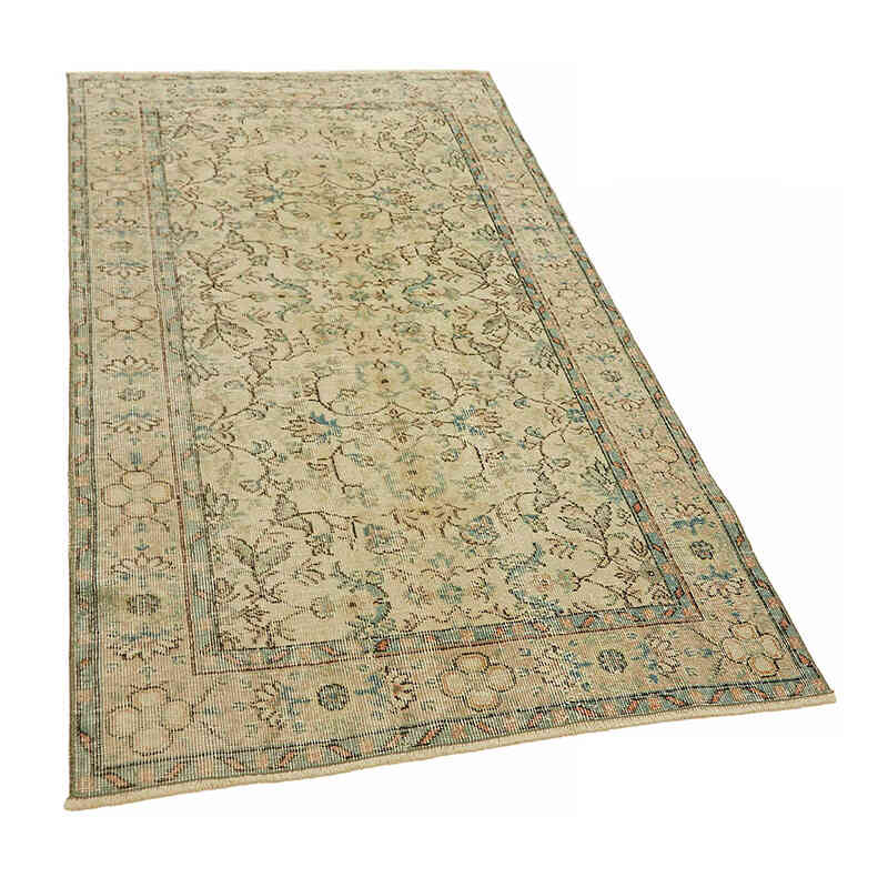 Alfombra Vintage Turca Anudada a Mano - 117 cm x 192 cm - K0082664
