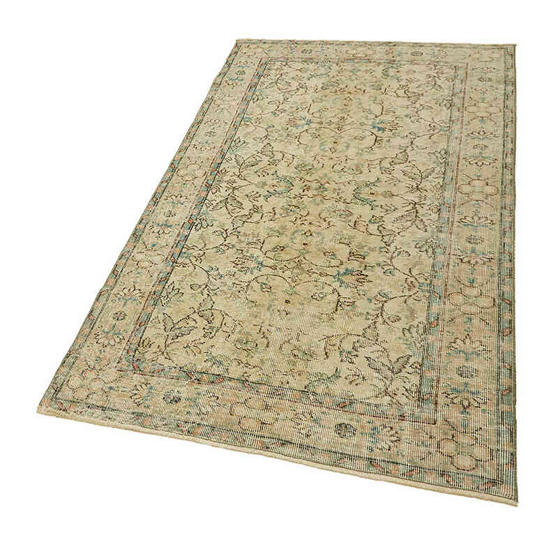 Alfombra Vintage Turca Anudada a Mano - 117 cm x 192 cm - K0082664