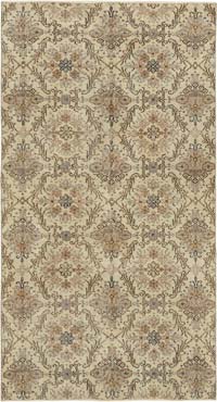Alfombra Vintage Turca Anudada a Mano - 112 cm x 204 cm