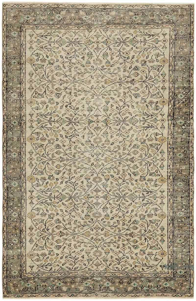 Alfombra Vintage Turca Anudada a Mano - 137 cm x 209 cm - K0082668
