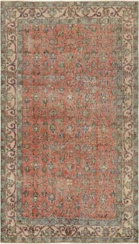 Alfombra Vintage Turca Anudada a Mano - 120 cm x 207 cm
