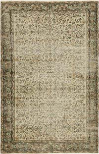 Vintage Turkish Hand-Knotted Rug - 4' 6" x 7'  (54" x 84")