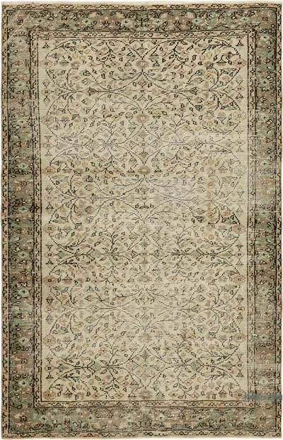 Alfombra Vintage Turca Anudada a Mano - 138 cm x 214 cm