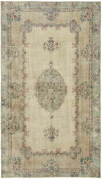 Vintage Turkish Hand-Knotted Rug - 4' 3" x 7' 3" (51" x 87")