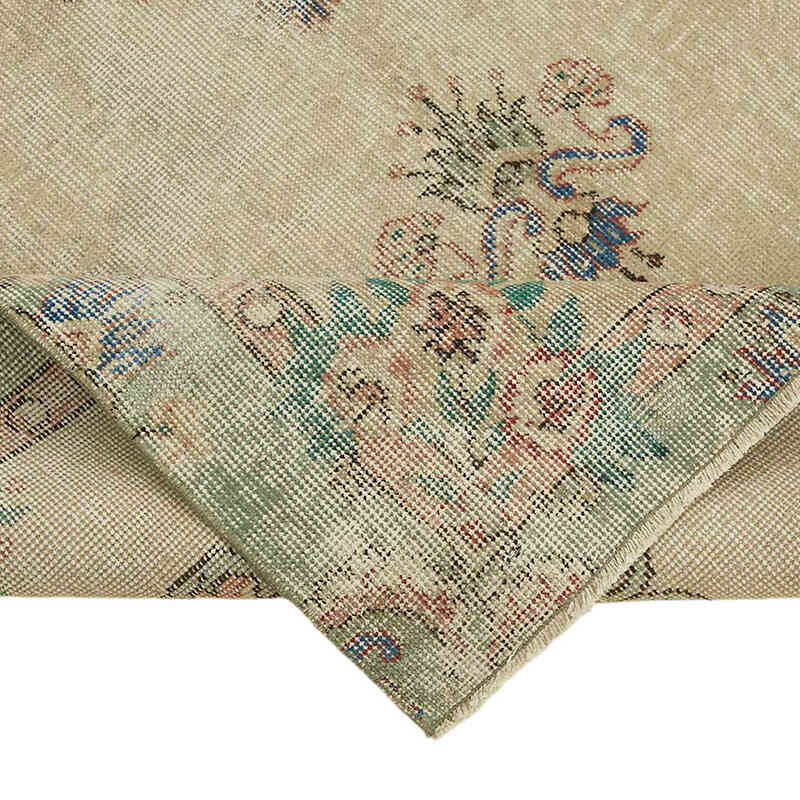 Alfombra Vintage Turca Anudada a Mano - 129 cm x 221 cm - K0082672