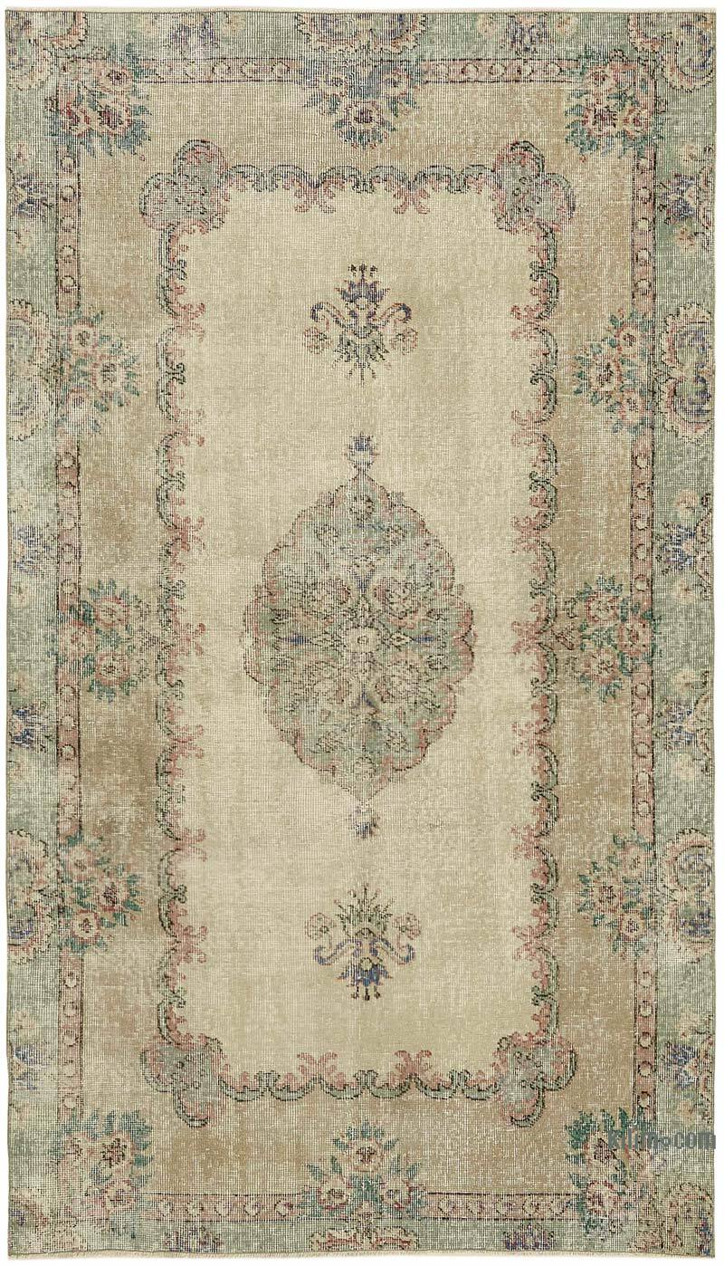 Alfombra Vintage Turca Anudada a Mano - 129 cm x 221 cm - K0082672