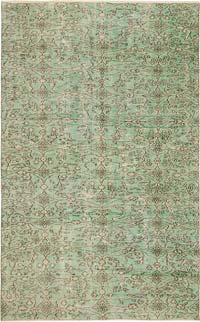 Vintage Turkish Hand-Knotted Rug - 4' 8" x 7' 5" (56" x 89")