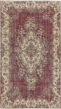 Alfombra Vintage Turca Anudada a Mano - 115 cm x 201 cm