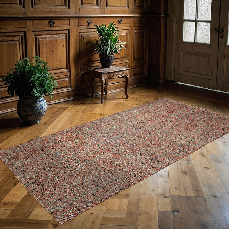 Vintage Turkish Hand-Knotted Rug - 3' 9" x 7' 5" (45" x 89") - K0082680