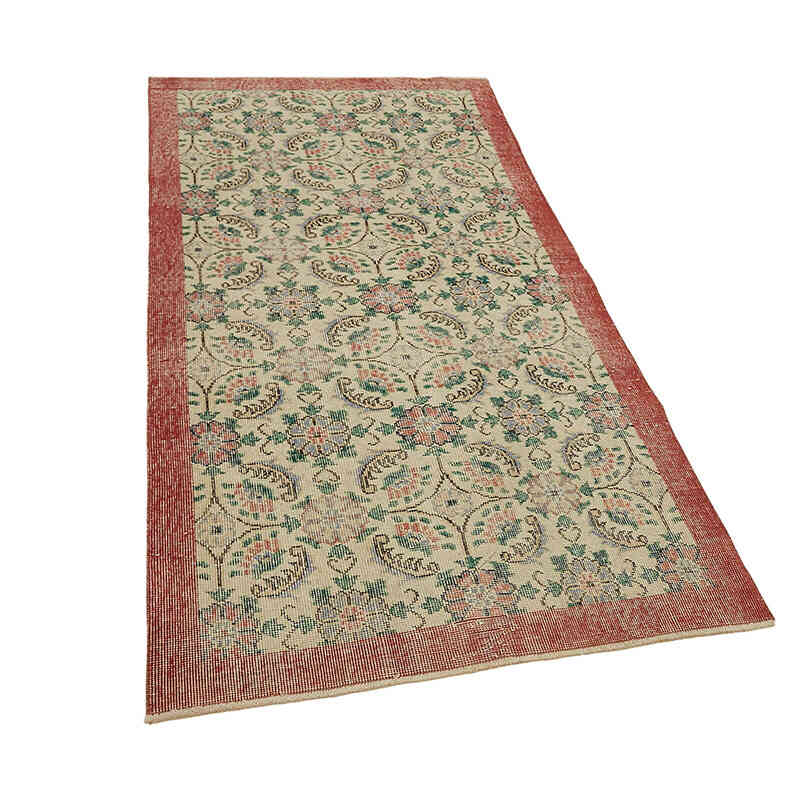 Vintage Turkish Hand-Knotted Rug - 3' 7" x 6' 10" (43" x 82") - K0082683