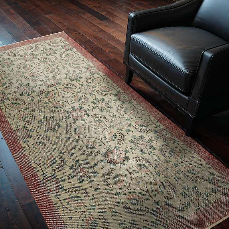 Vintage Turkish Hand-Knotted Rug - 3' 7" x 6' 10" (43" x 82") - K0082683