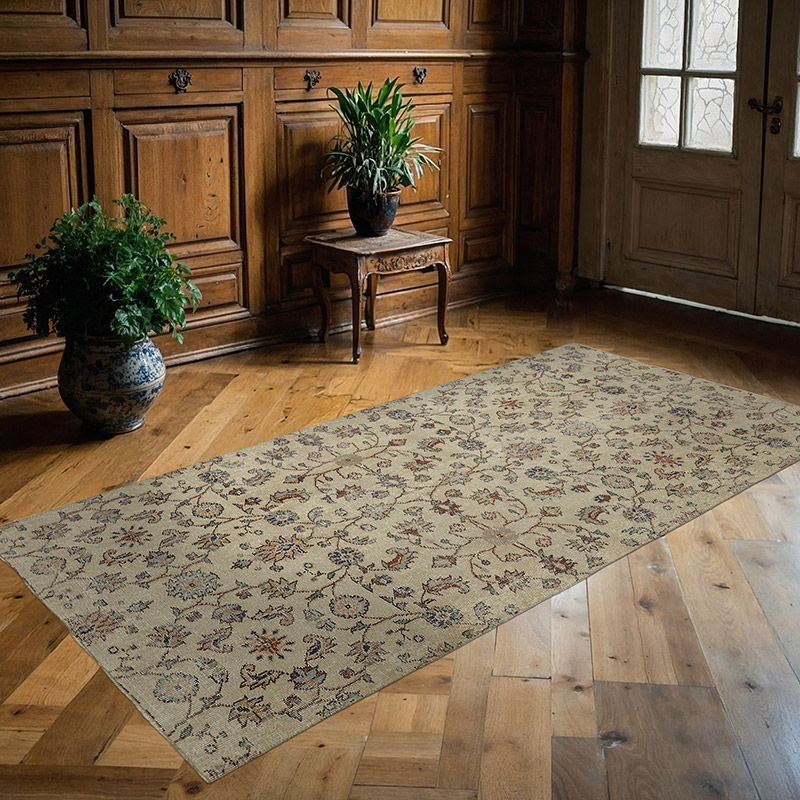 Vintage Turkish Hand-Knotted Rug - 3' 8" x 7' 3" (44" x 87") - K0082685
