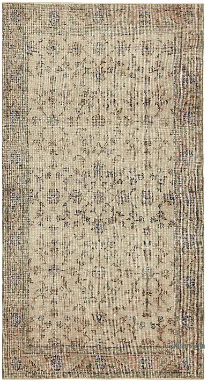 Alfombra Vintage Turca Anudada a Mano - 118 cm x 214 cm - K0082686