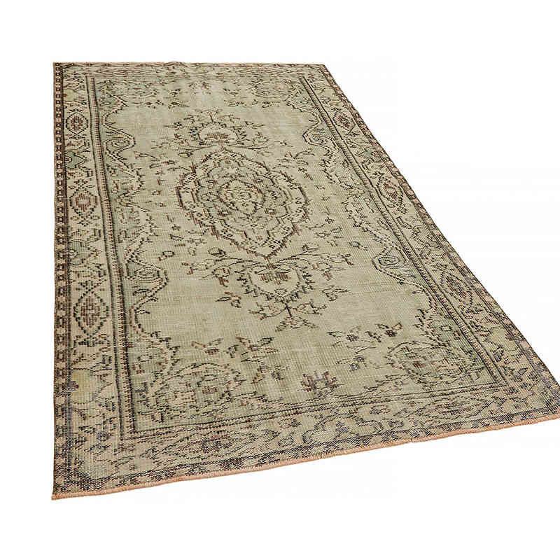 Alfombra Vintage Turca Anudada a Mano - 124 cm x 214 cm - K0082688