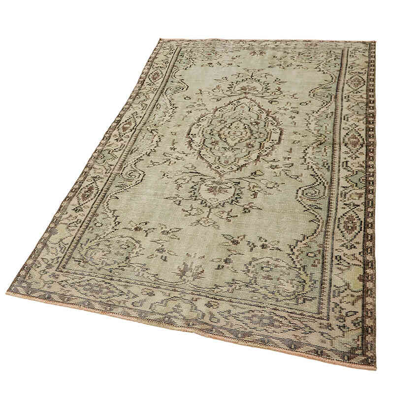 Alfombra Vintage Turca Anudada a Mano - 124 cm x 214 cm - K0082688
