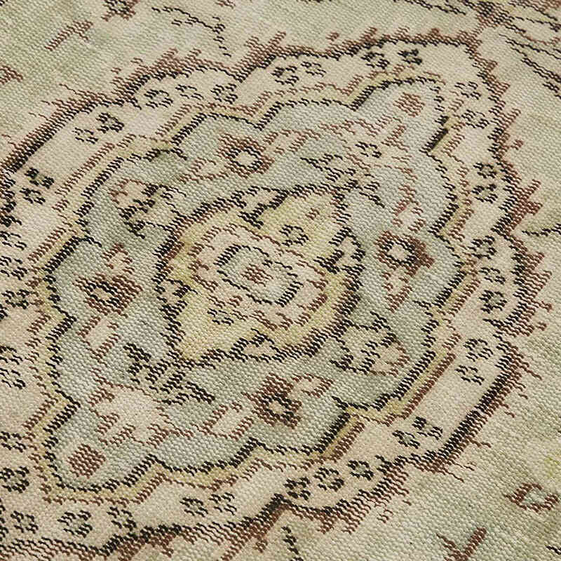 Alfombra Vintage Turca Anudada a Mano - 124 cm x 214 cm - K0082688