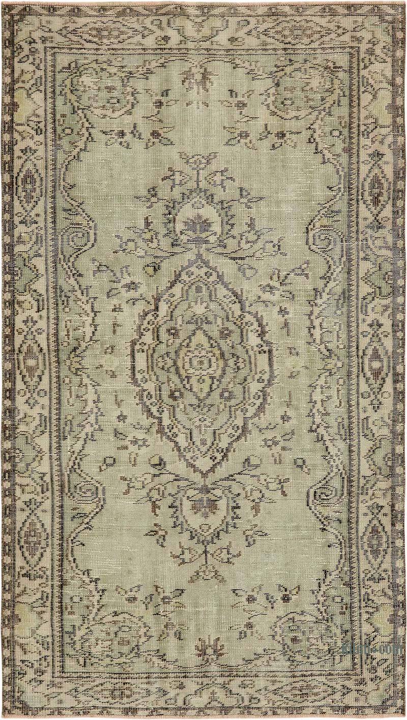 Alfombra Vintage Turca Anudada a Mano - 124 cm x 214 cm - K0082688