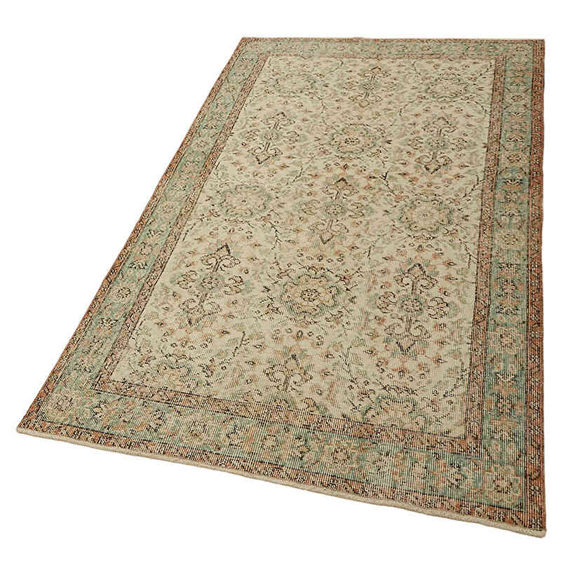 El Dokuma Vintage Halı - 114 cm x 209 cm - K0082693