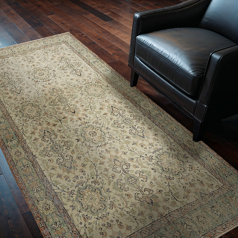 Alfombra Vintage Turca Anudada a Mano - 114 cm x 209 cm - K0082693