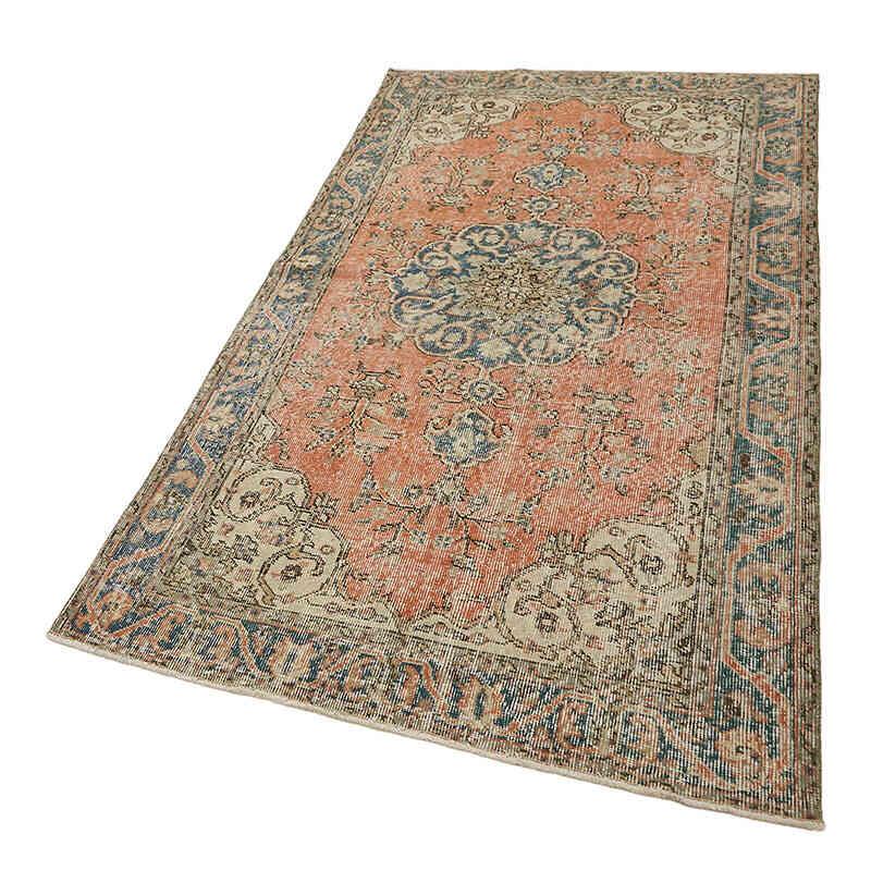 Vintage Turkish Hand-Knotted Rug - 3' 9" x 7'  (45" x 84") - K0082696