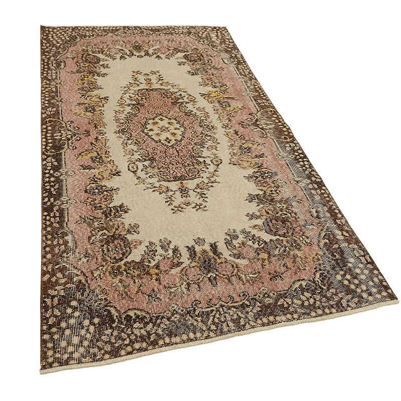 Alfombra Vintage Turca Anudada a Mano - 113 cm x 209 cm - K0082697