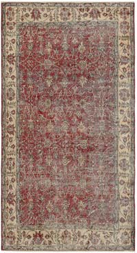 Vintage Turkish Hand-Knotted Rug - 3' 10" x 6' 11" (46" x 83")
