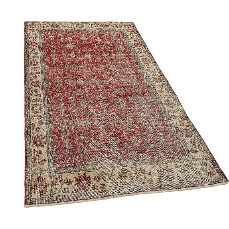 Alfombra Vintage Turca Anudada a Mano - 116 cm x 211 cm - K0082705