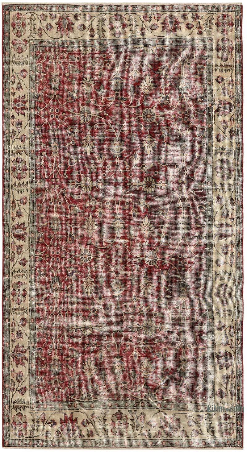 Alfombra Vintage Turca Anudada a Mano - 116 cm x 211 cm - K0082705