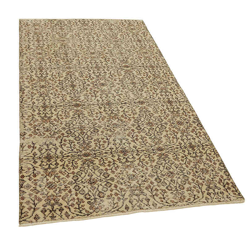 Alfombra Vintage Turca Anudada a Mano - 113 cm x 196 cm - K0082706