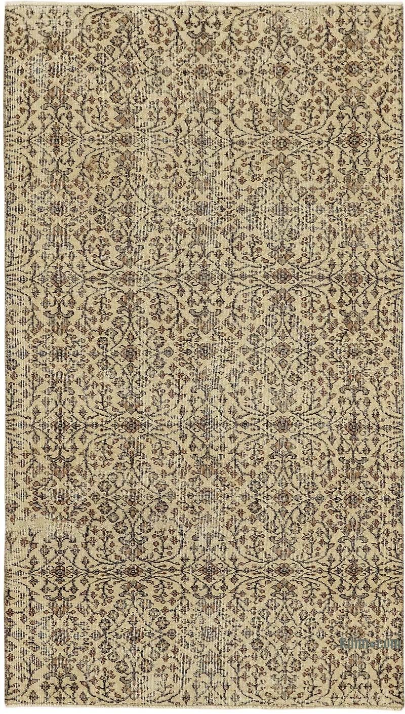 Alfombra Vintage Turca Anudada a Mano - 113 cm x 196 cm - K0082706