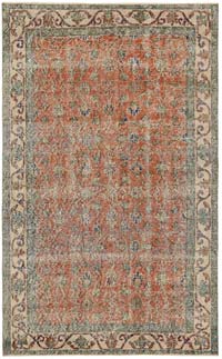Alfombra Vintage Turca Anudada a Mano - 124 cm x 200 cm