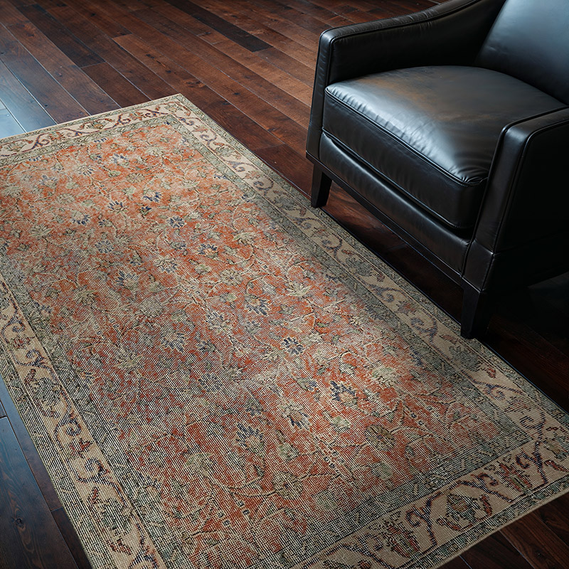 Vintage Turkish Hand-Knotted Rug - 4' 1" x 6' 7" (49" x 79") - K0082707