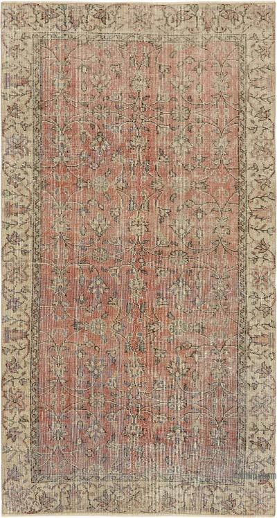 Alfombra Vintage Turca Anudada a Mano - 107 cm x 196 cm