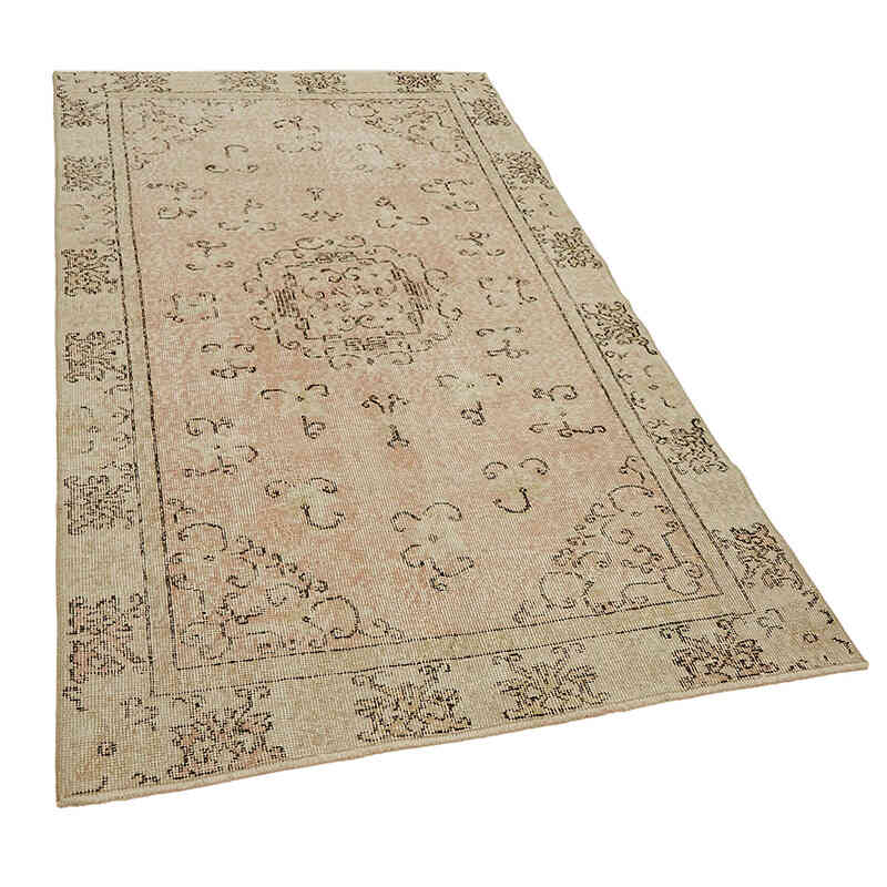 Alfombra Vintage Turca Anudada a Mano - 113 cm x 200 cm - K0082713