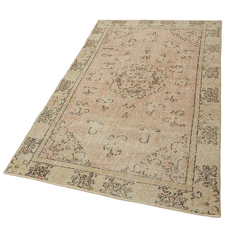 Alfombra Vintage Turca Anudada a Mano - 113 cm x 200 cm - K0082713