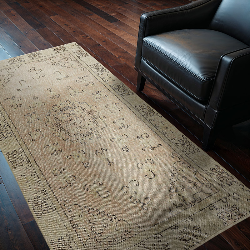 Vintage Turkish Hand-Knotted Rug - 3' 8" x 6' 7" (44" x 79") - K0082713