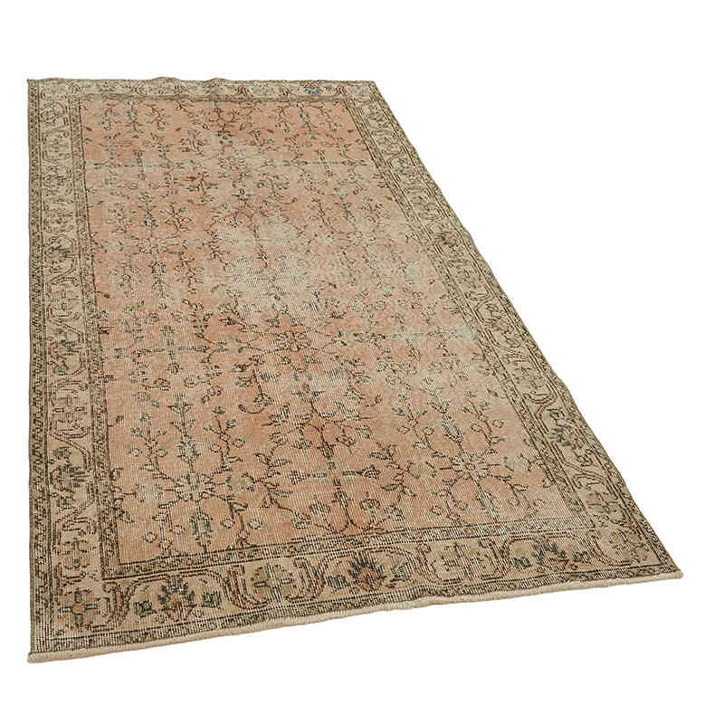 Alfombra Vintage Turca Anudada a Mano - 111 cm x 202 cm - K0082716