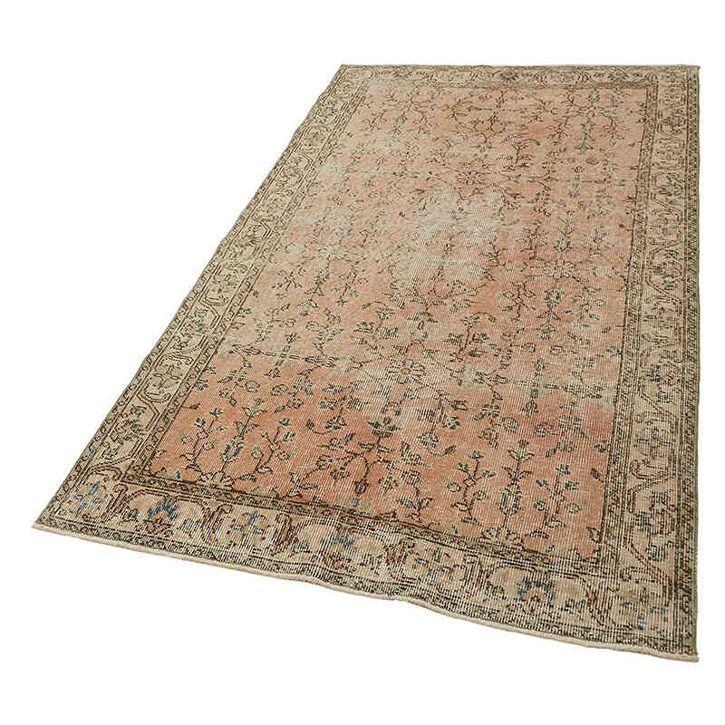 Alfombra Vintage Turca Anudada a Mano - 111 cm x 202 cm - K0082716
